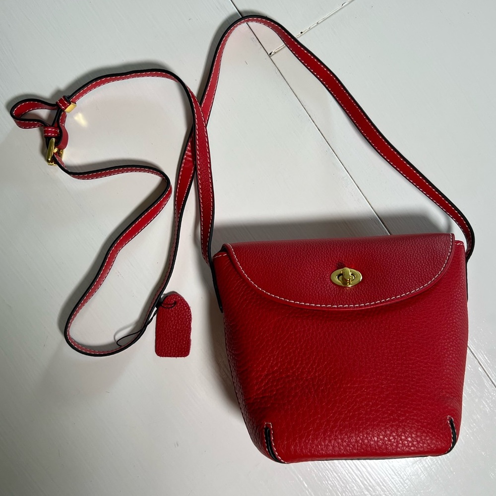Red NWOT Faux Leather Mini Handbag